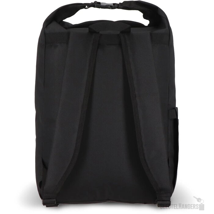 R-PET 600D Rolltop gesp rugzak 20L zwart