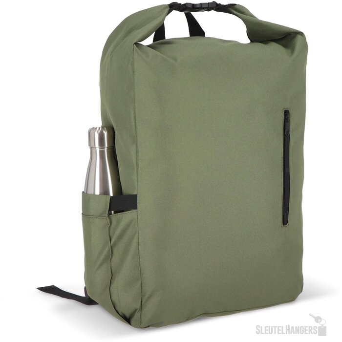 R-PET 600D Rolltop gesp rugzak 20L olijfgroen