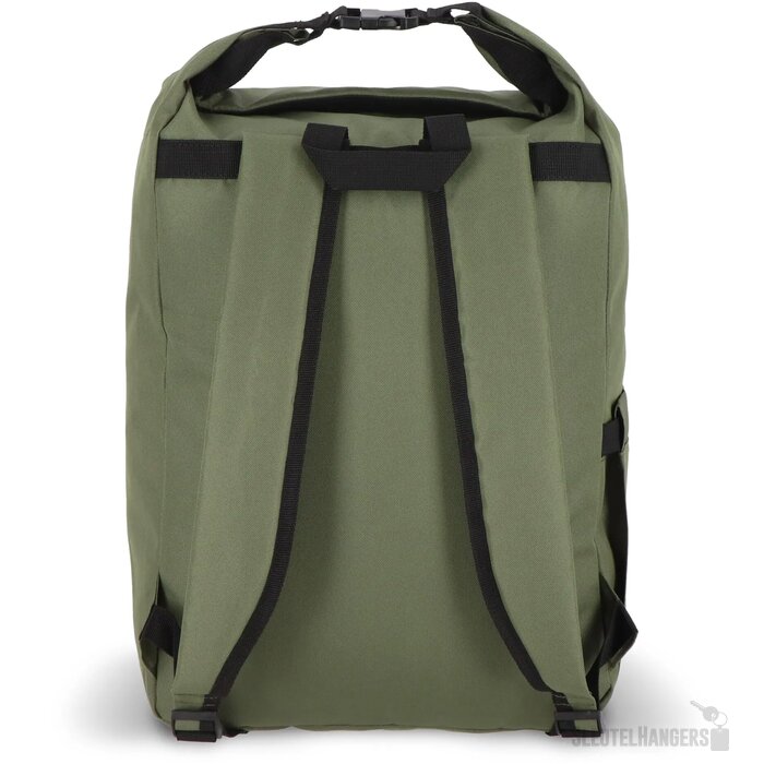 R-PET 600D Rolltop gesp rugzak 20L olijfgroen