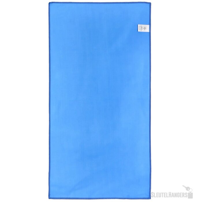 R-PET sneldrogende sport handdoek 40x80cm met etui (200g/m²) sublimatie blauw