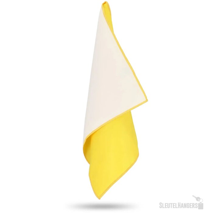 R-PET sneldrogende sport handdoek 40x80cm met etui (200g/m²) sublimatie geel