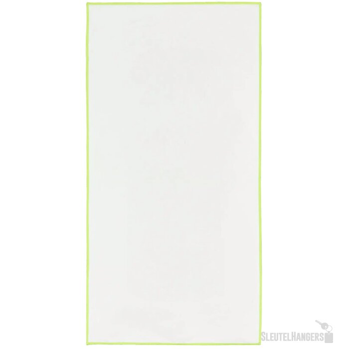 R-PET sneldrogende sport handdoek 40x80cm met etui (200g/m²) sublimatie lichtgroen