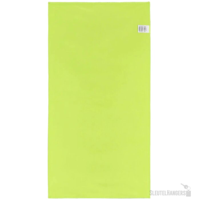 R-PET sneldrogende sport handdoek 40x80cm met etui (200g/m²) sublimatie lichtgroen