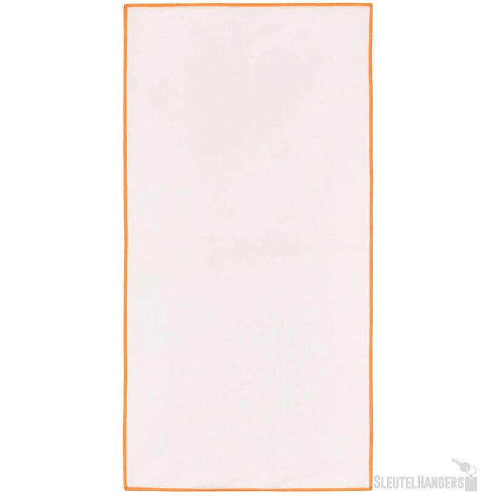 R-PET sneldrogende sport handdoek 40x80cm met etui (200g/m²) sublimatie oranje