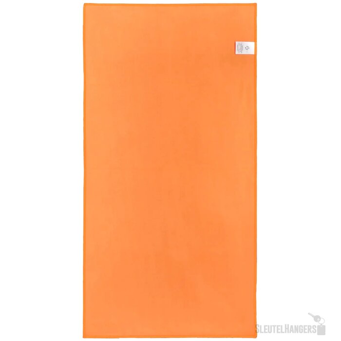 R-PET sneldrogende sport handdoek 40x80cm met etui (200g/m²) sublimatie oranje