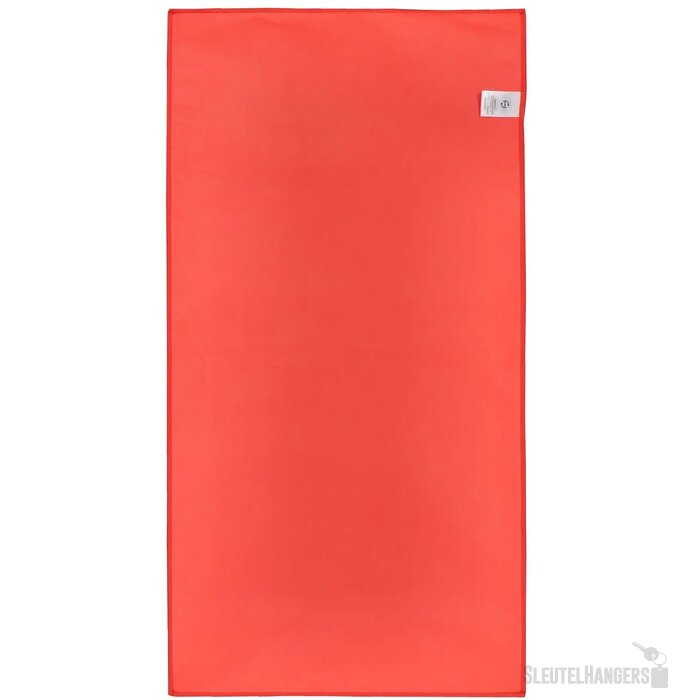 R-PET sneldrogende sport handdoek 40x80cm met etui (200g/m²) sublimatie rood