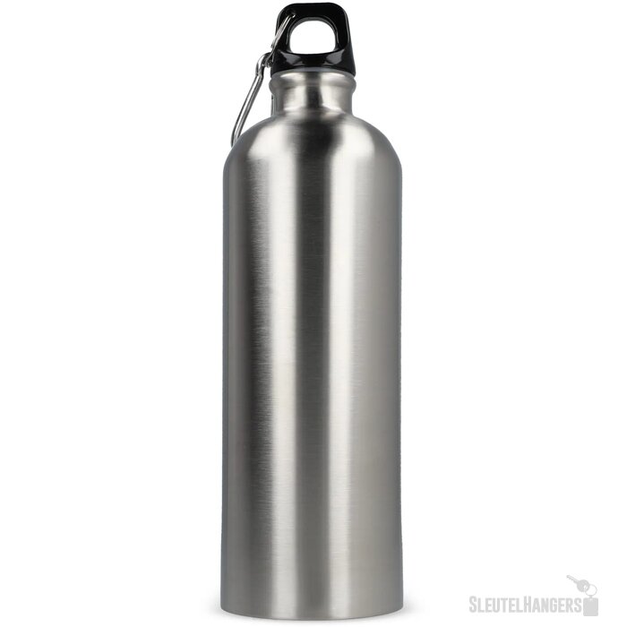 R-SS enkelwandige fles met karabijnhaak 750ml zilver