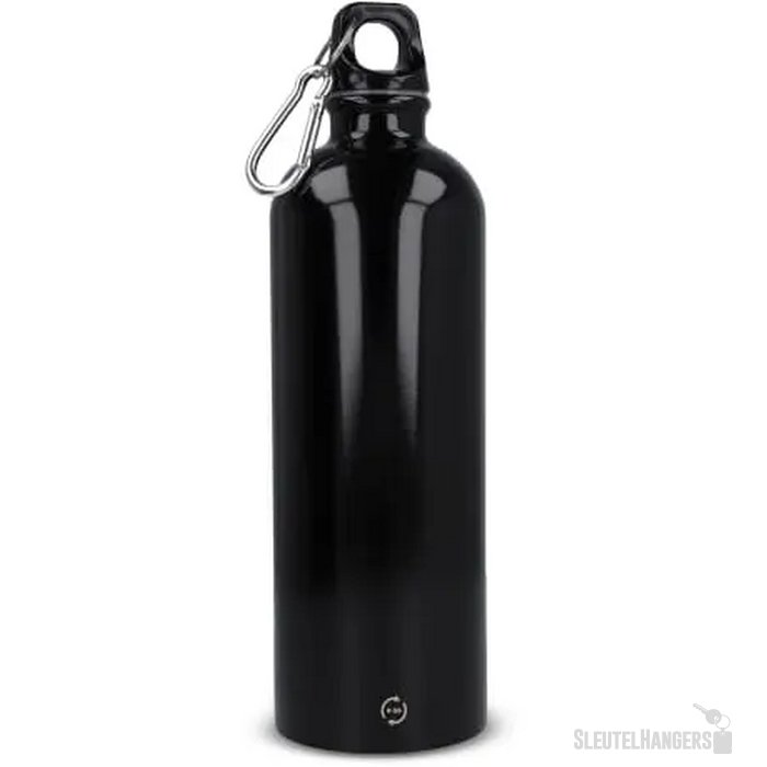 R-SS enkelwandige fles met karabijnhaak 750ml zwart