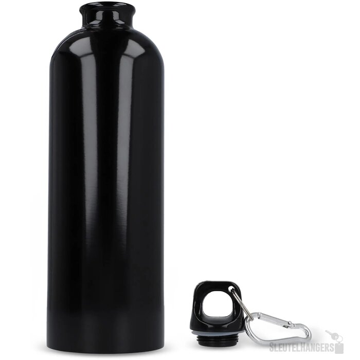 R-SS enkelwandige fles met karabijnhaak 750ml zwart