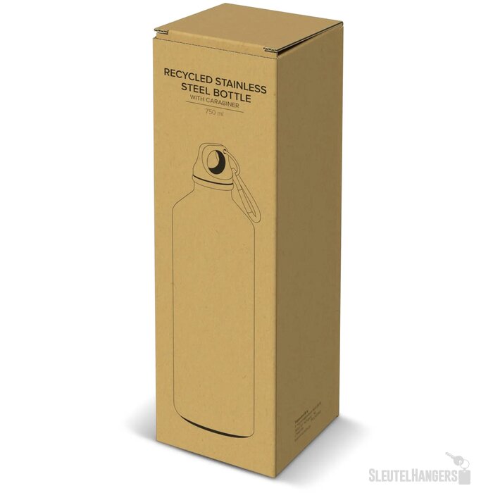 R-SS enkelwandige fles met karabijnhaak 750ml oranje