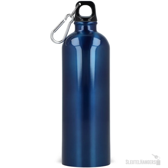 R-SS enkelwandige fles met karabijnhaak 750ml blauw