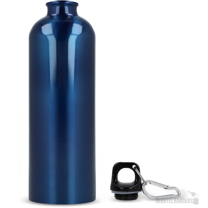 R-SS enkelwandige fles met karabijnhaak 750ml blauw