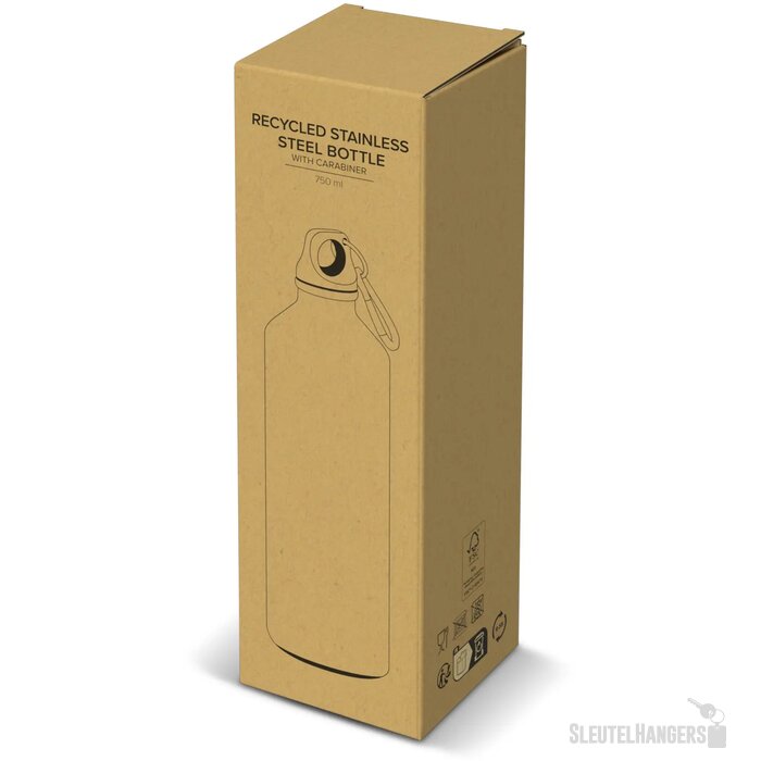 R-SS enkelwandige fles met karabijnhaak 750ml rood