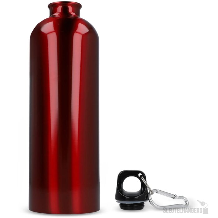 R-SS enkelwandige fles met karabijnhaak 750ml rood