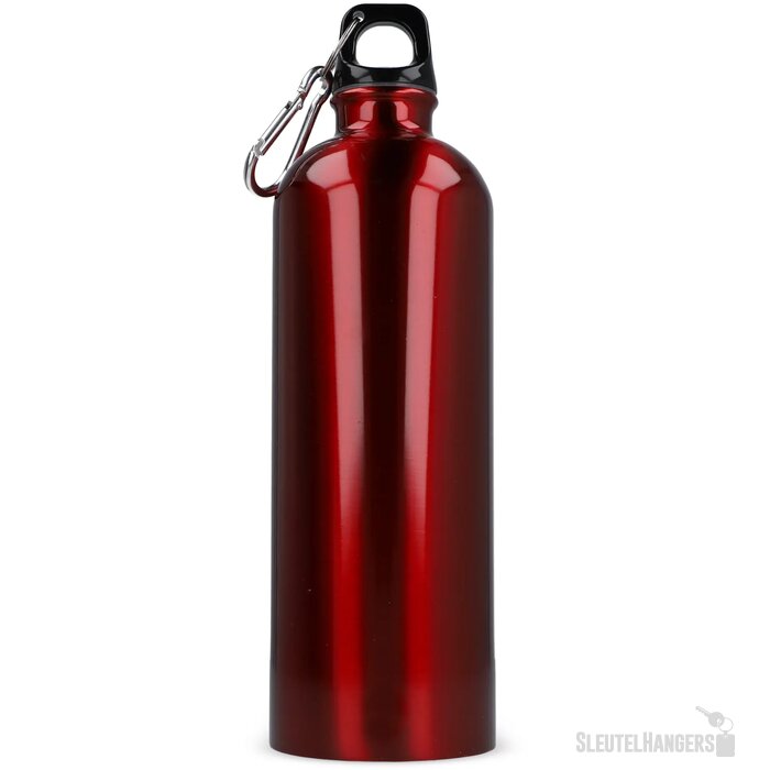 R-SS enkelwandige fles met karabijnhaak 750ml rood
