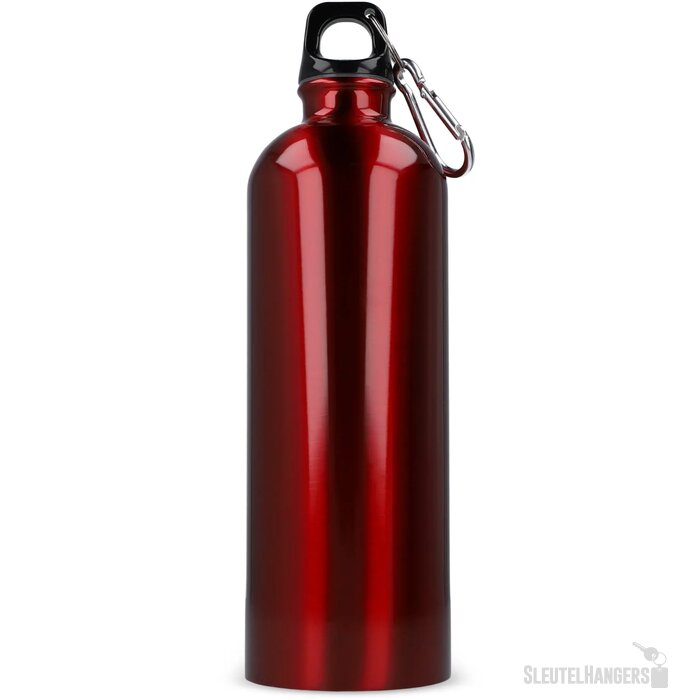 R-SS enkelwandige fles met karabijnhaak 750ml rood