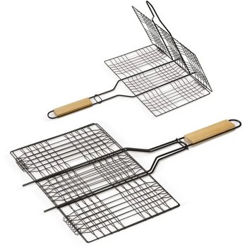 Rechthoekige barbecue grill hout
