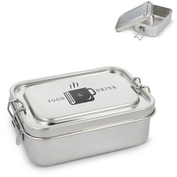 Roestvrij stalen lunchbox zilver