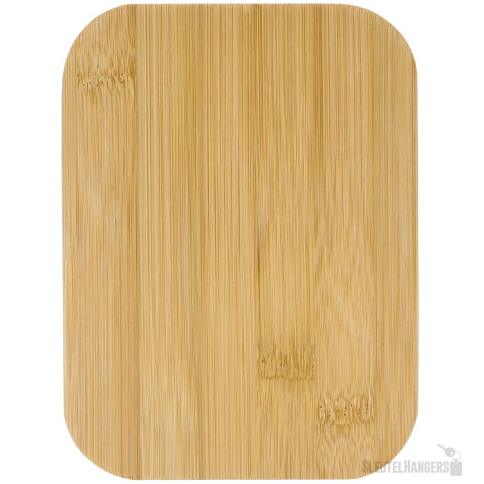 Roestvrij stalen lunchbox met bamboo deksel zilver