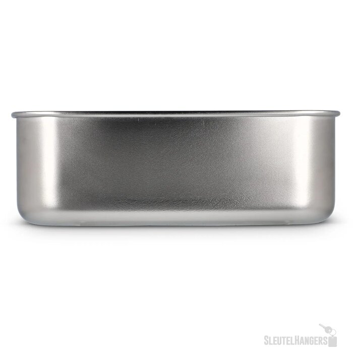 Roestvrij stalen lunchbox met bamboo deksel zilver