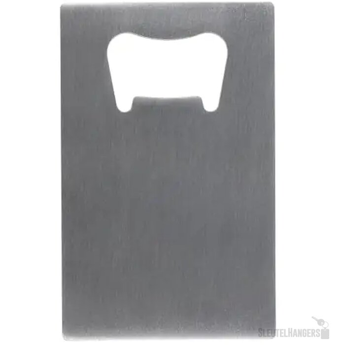 RVS flesopener in creditcardformaat zilver