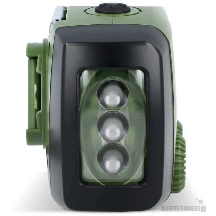 SafeSound Noodradio met Zonne-energie en Opwindbaar donker groen