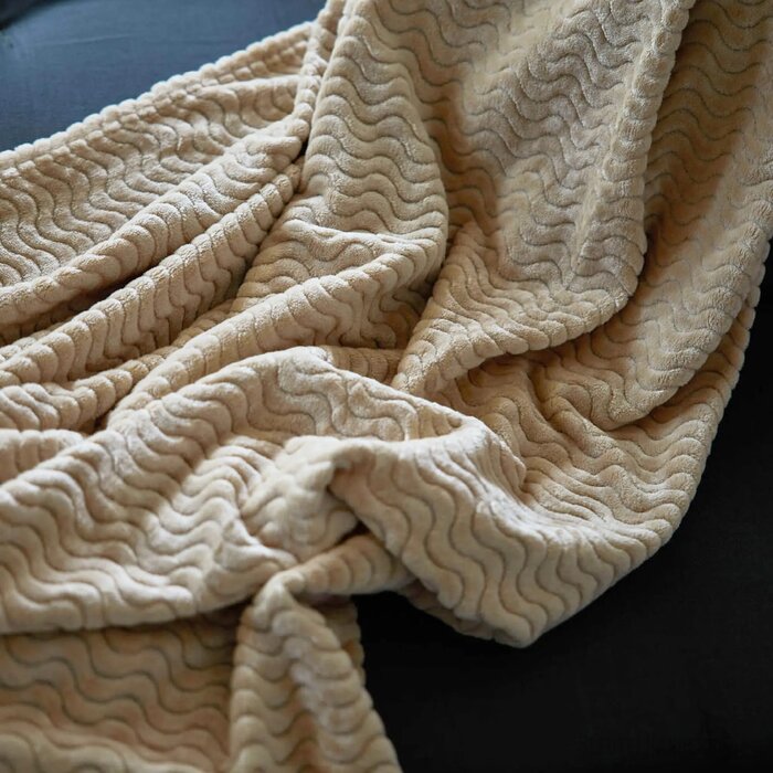 Sagaform Agnes fleece deken 130x170 cm beige
