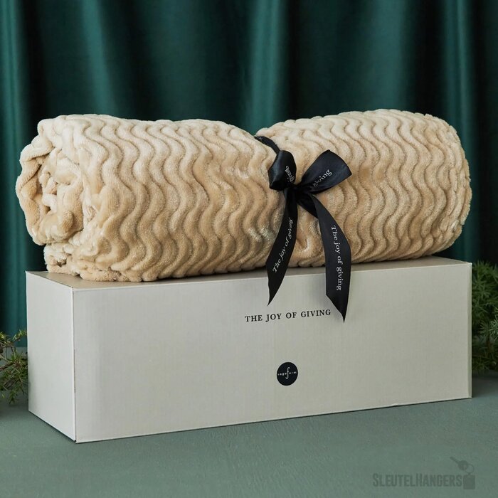 Sagaform Agnes fleece deken 130x170 cm beige