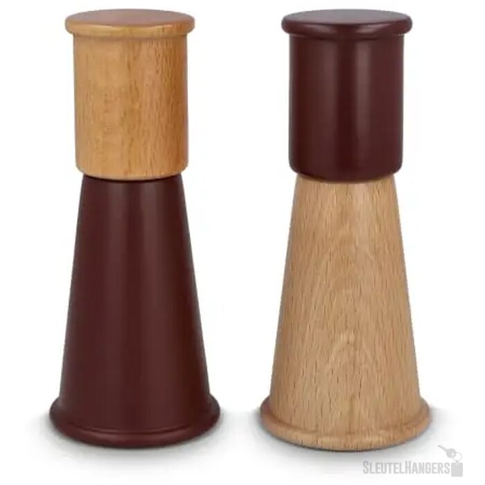 Sagaform Gurken Zout- en Pepermolen Set klein, 15cm donker rood