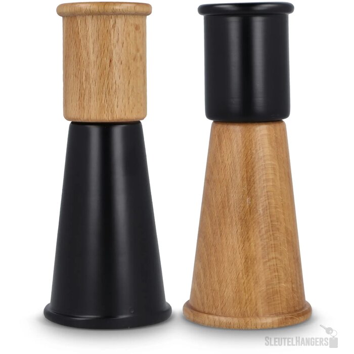 Sagaform Gurken Zout- en Pepermolen Set klein, 15cm zwart