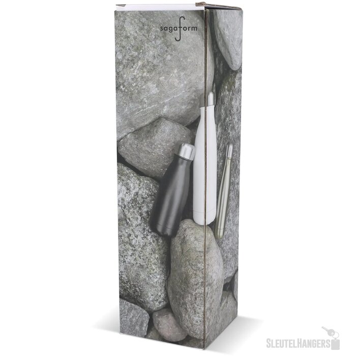 Sagaform Nils stalen fles gepoedercoat 500 ml dried green 500 ml