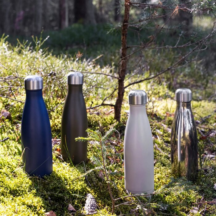 Sagaform Nils stalen fles gepoedercoat 500 ml donkerblauw 500 ml