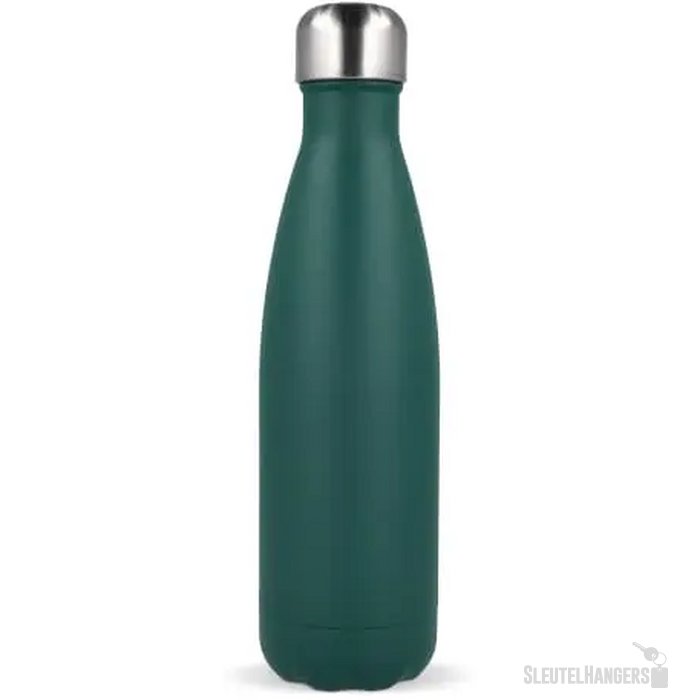 Sagaform Nils stalen fles gepoedercoat 500 ml donker groen