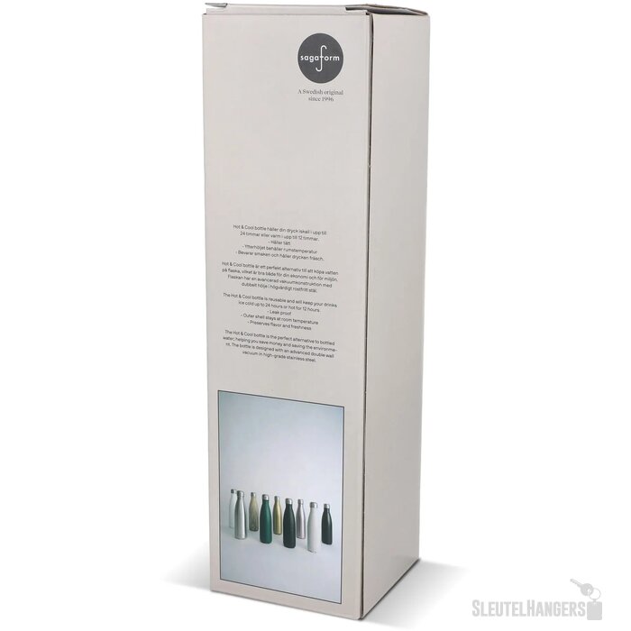 Sagaform Nils stalen fles gepoedercoat 500 ml donker groen 500 ml