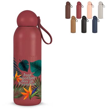 Sagaform Tekla gerecycled stalen fles Rood
