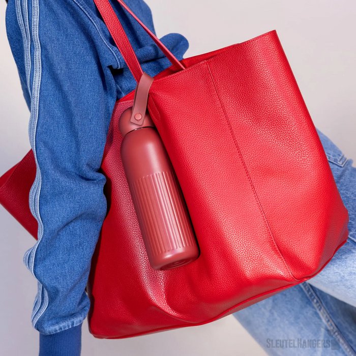 Sagaform Tekla gerecycled stalen fles Rood