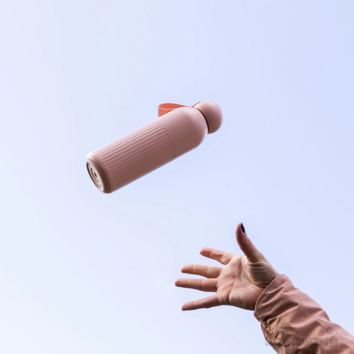 Sagaform Tekla gerecycled stalen fles Roze