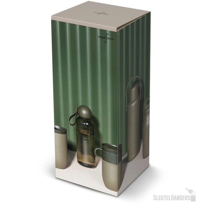 Sagaform Theo gerecycled thermosfles Lichtgroen 1000 ml