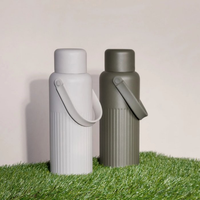 Sagaform Theo gerecycled thermosfles Lichtgroen 1000 ml