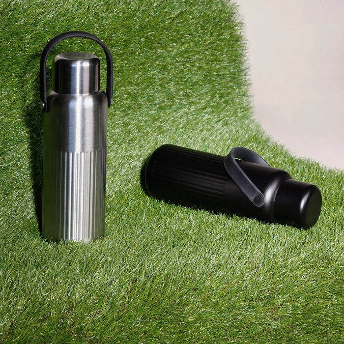 Sagaform Theo gerecycled thermosfles Zilver 1000 ml