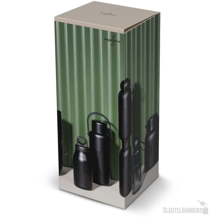 Sagaform Theo gerecycled thermosfles Zwart 1000 ml