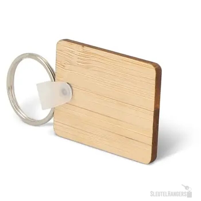 Sleutelhanger Bamboe rechthoekig natuur