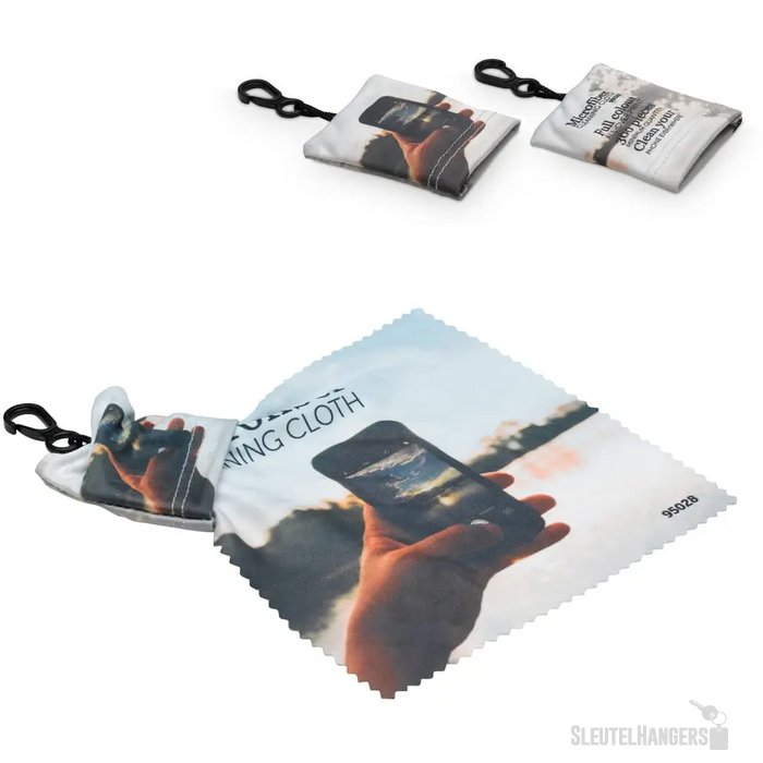 Sleutelhanger met Microvezel schoonmaakdoekje