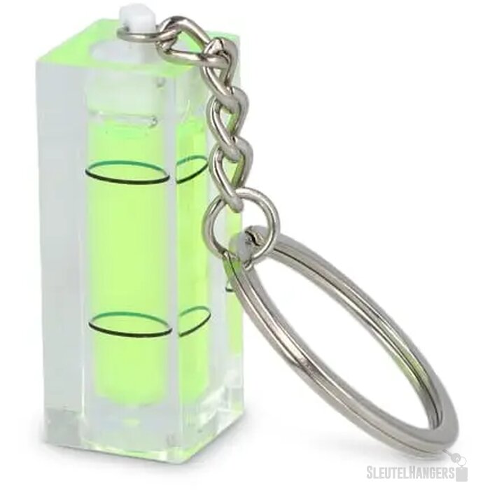 Sleutelhanger met waterpas transparant