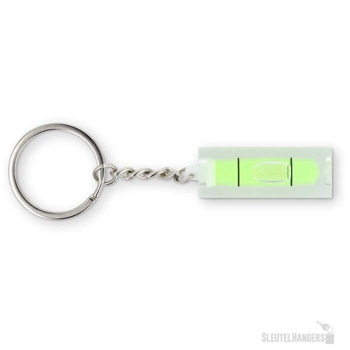 Sleutelhanger met waterpas transparant