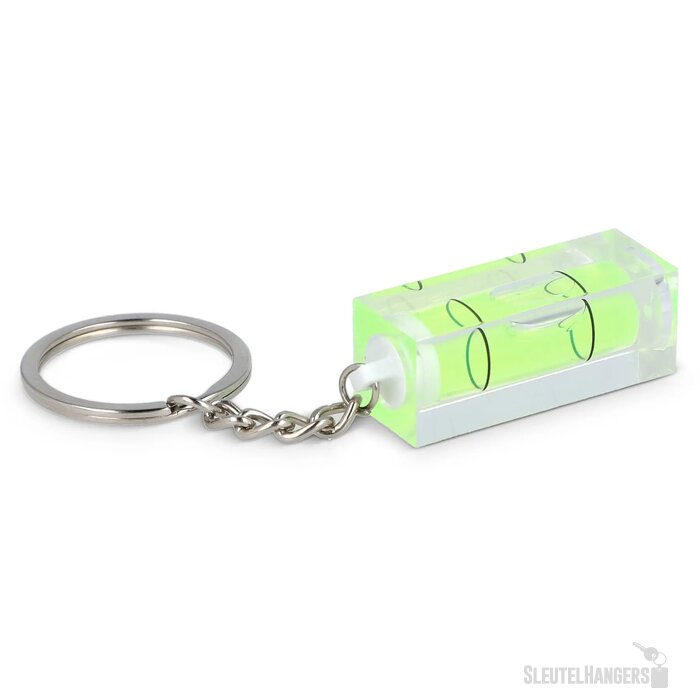 Sleutelhanger met waterpas transparant