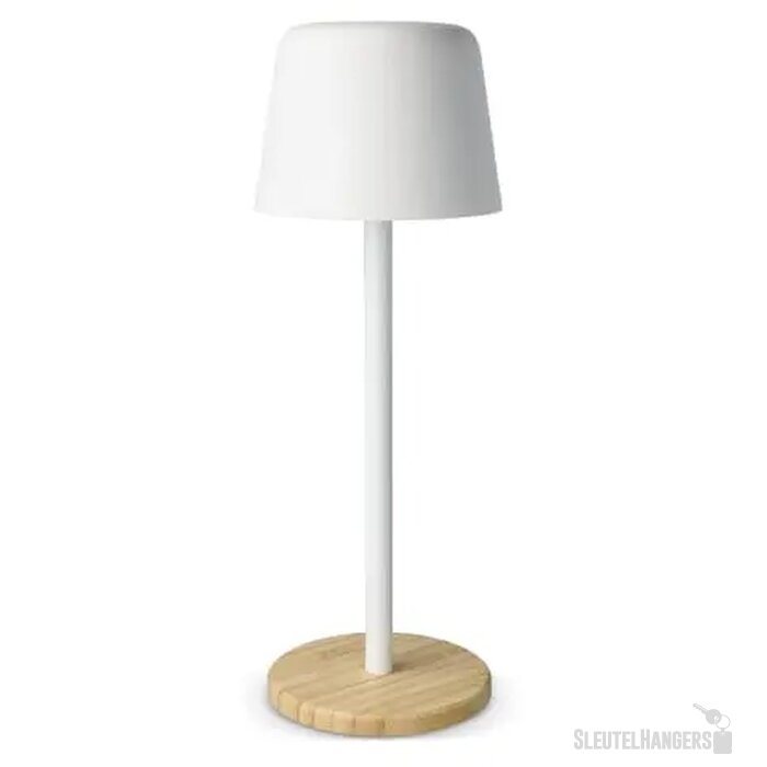Solis Dimbare Tafellamp met Bamboe basis wit