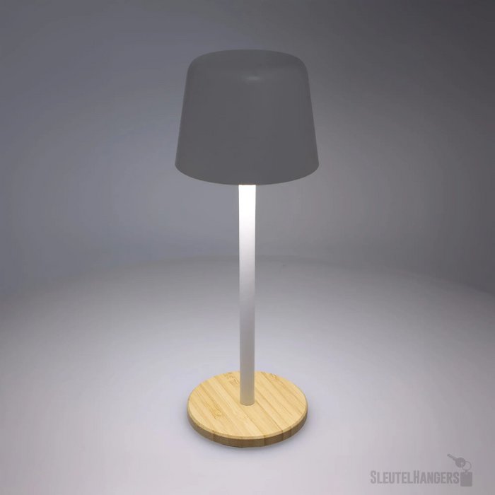 Solis Dimbare Tafellamp met Bamboe basis wit