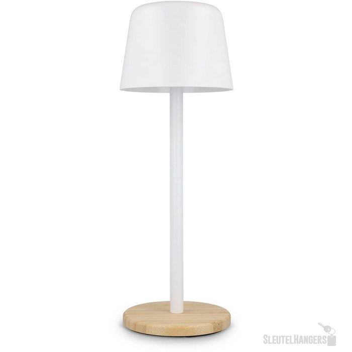 Solis Dimbare Tafellamp met Bamboe basis wit