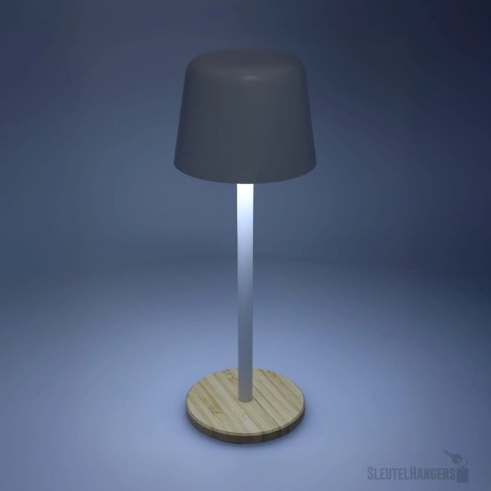 Solis Dimbare Tafellamp met Bamboe basis wit